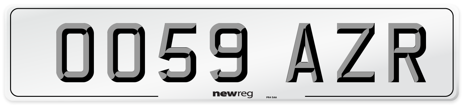 OO59 AZR Number Plate from New Reg